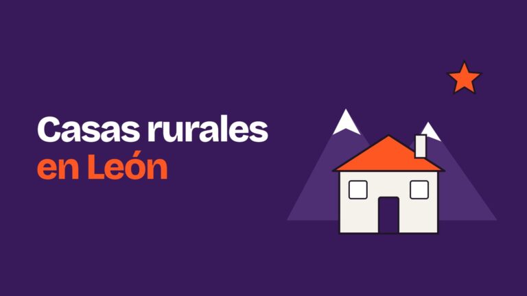 Ilustración de una casa rural entre montañas con una estrella