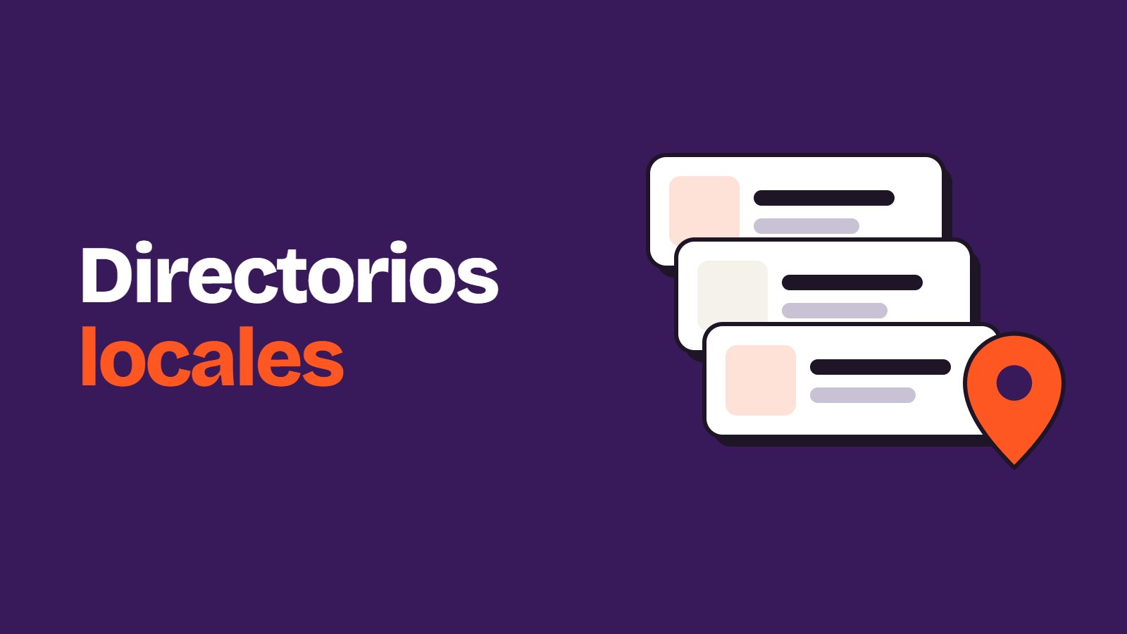 Ilustración de varias fichas de negocio apiladas con un marcador