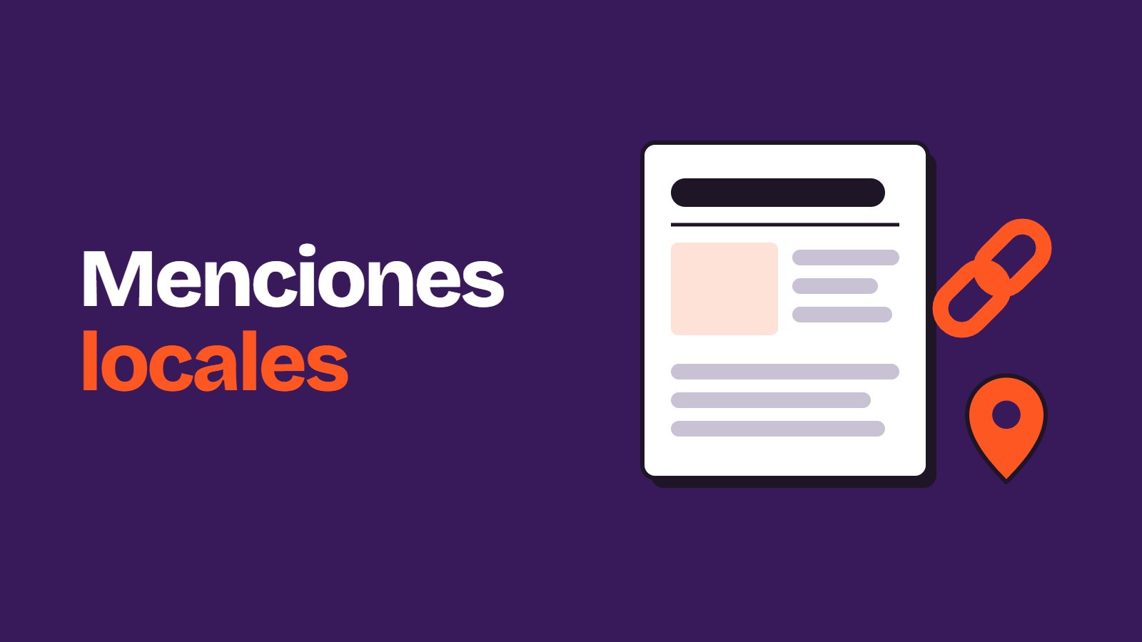 Ilustración de un periódico y una cadena de enlace junto a un marcador