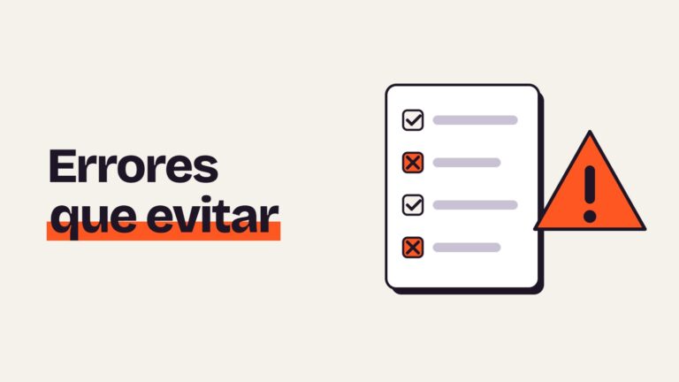 Ilustración de una señal de advertencia junto a una lista de comprobación