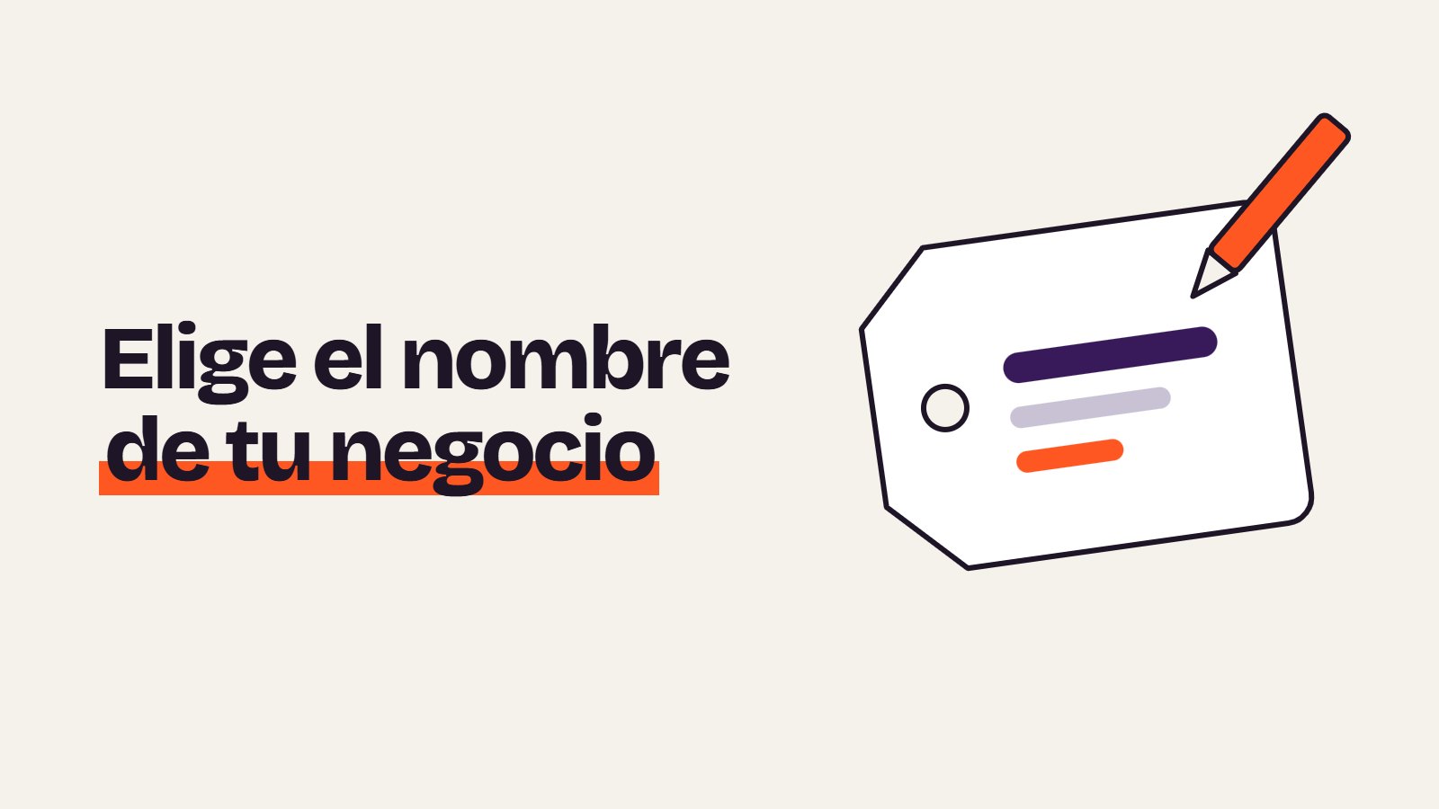 Ilustración de una etiqueta en blanco junto a un lápiz