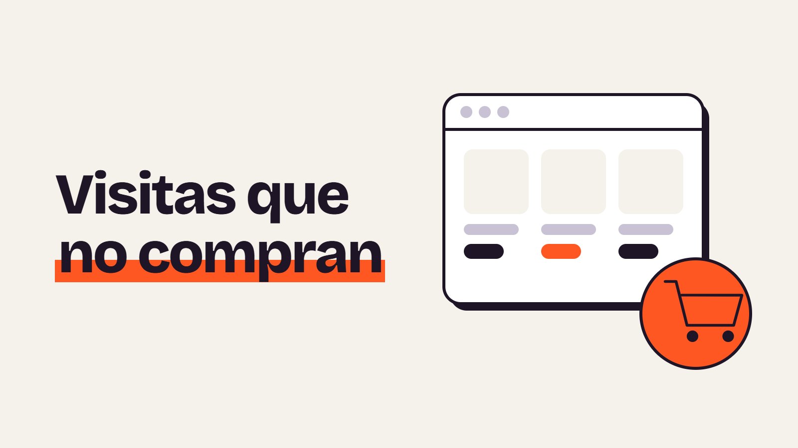 Ilustración de un carrito de compra vacío con una flecha hacia abajo